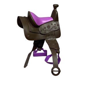 Paradise Kids Horse Saddle Fits American Girl Our Generation Brown 18" Doll